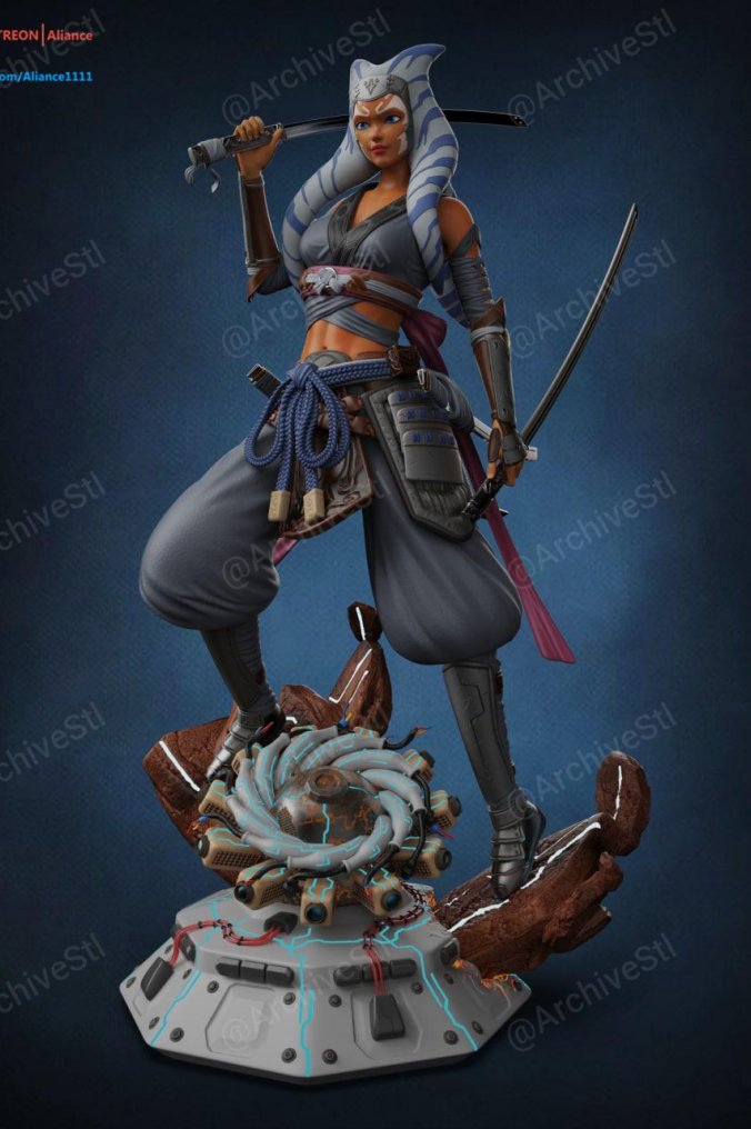 星球大战 阿肖卡·塔诺(Ahsoka Tano)武士 3D 打印图纸